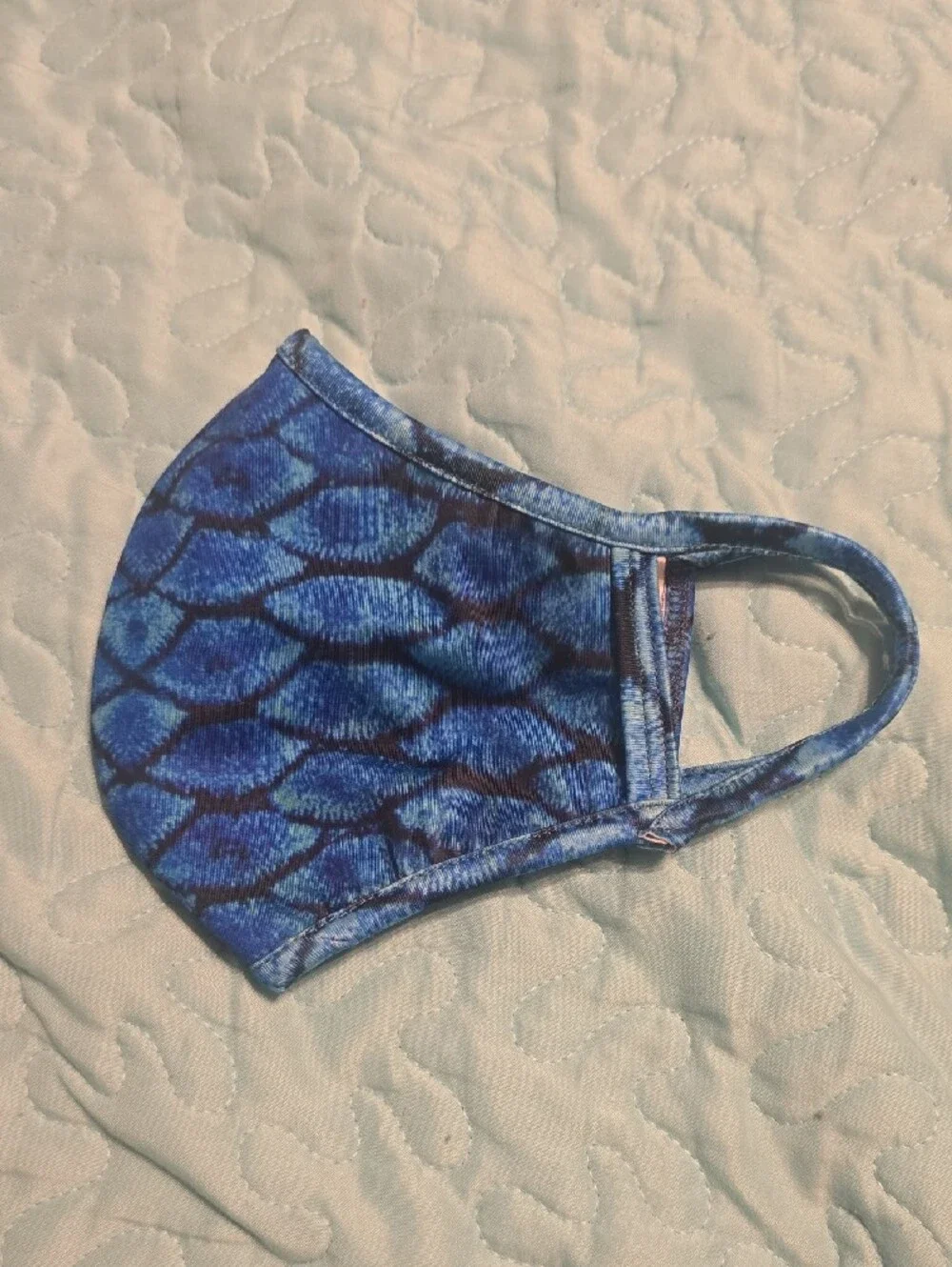 Blue Patterned Women's Face Mask